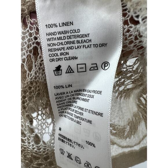 Tommy Bahama | M | Open Knit V-neck Pullover Sweater Stripped Crochet - Picture 3 of 4